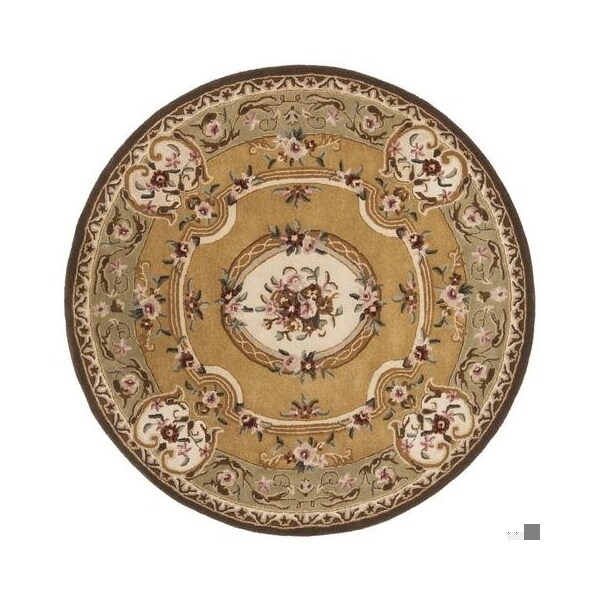 Safavieh 2 Ft. - 3 In. x 8 Ft. Runner- Traditional Classic Light Gold And Green Hand Tufted Rug - CL280A-28