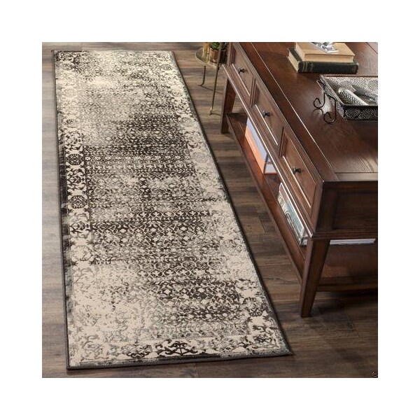 Safavieh 4 x 6 ft. Small Rectangle Brilliance Power Loomed RugCream & Dark Grey - BRL506K-4