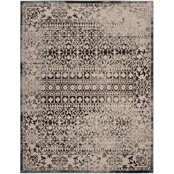 Safavieh 4 x 6 ft. Small Rectangle Brilliance Power Loomed RugCream & Dark Grey - BRL506K-4