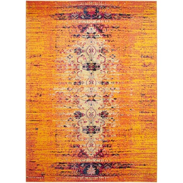 Safavieh Monaco Power Loomed Rectangle Rug- Orange - Multi- 9 X 12 Ft. - MNC209H-9