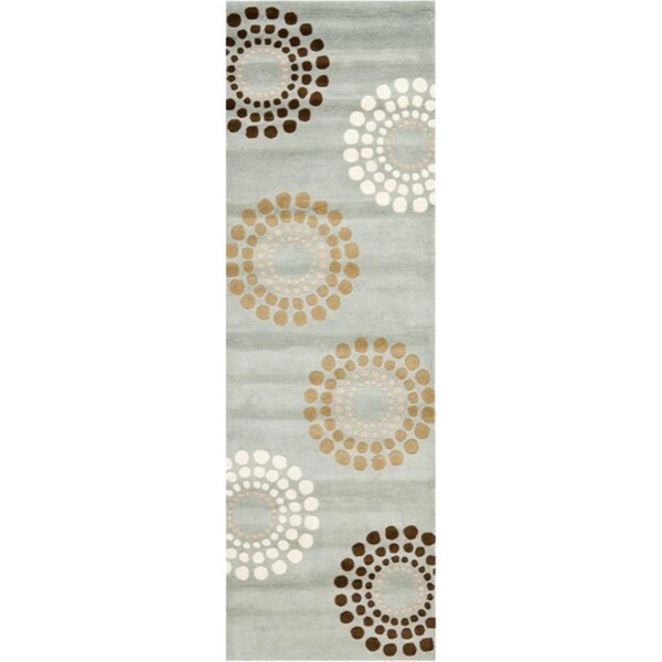 Safavieh 2 ft. 6 in. x 8 ft. Runner Contemporary Soho Blue and Multicolor Hand Tufted Rug - SOH788C-28