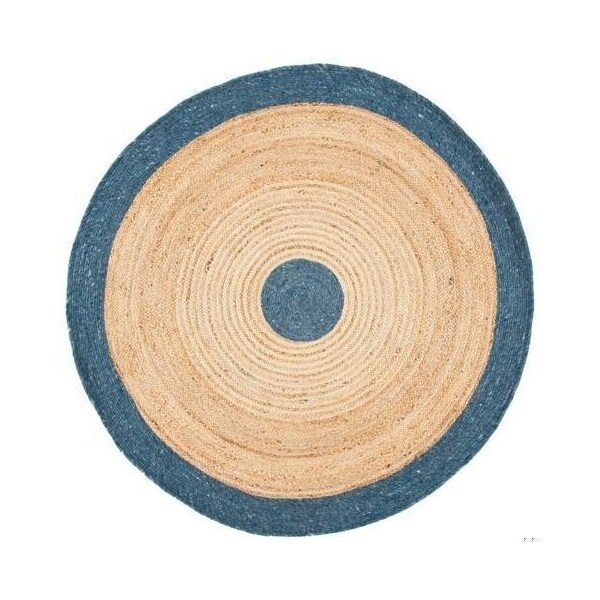Safavieh 5 x 7 ft. Braided Contemporary Oval Rug, Navy & Natural - BRD910N-5OV
