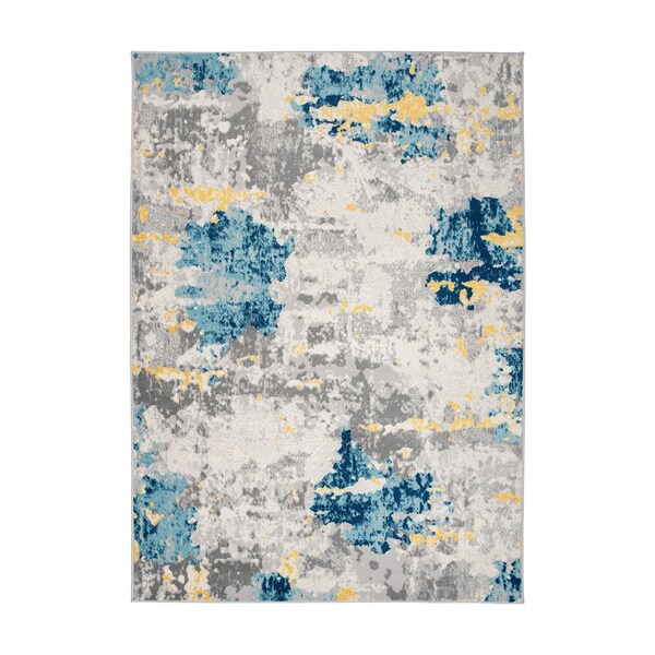 World Rug Gallery Sky Collection Modern Abstract Area Rug 3'3''x5' Cream - 233CREAM3X5