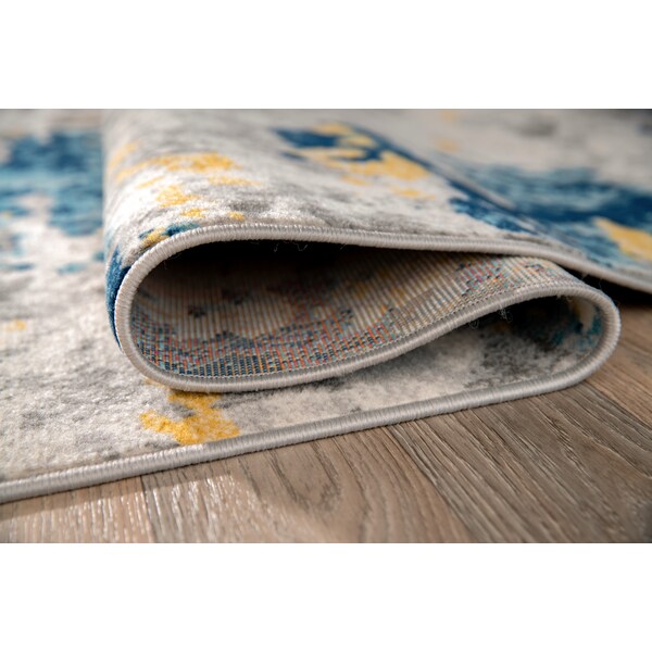 World Rug Gallery Sky Collection Modern Abstract Area Rug 3'3''x5' Cream - 233CREAM3X5