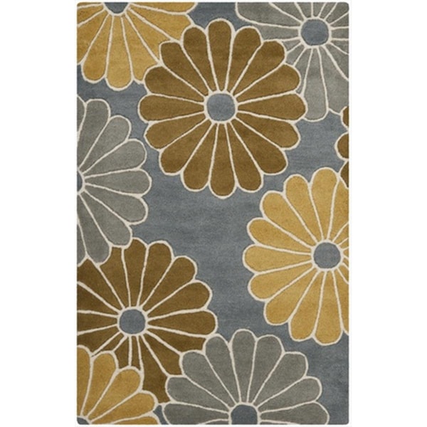 Safavieh 2 ft. 6 in. x 4 ft. Accent Contemporary Soho Grey and Yellow Hand Tufted Rug - SOH705A-24
