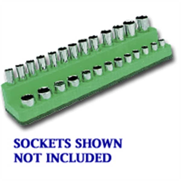 Mechanics Time Saver 1/4 in. Drive Magnetic Dark Green Socket Holder 4-14mm - 726