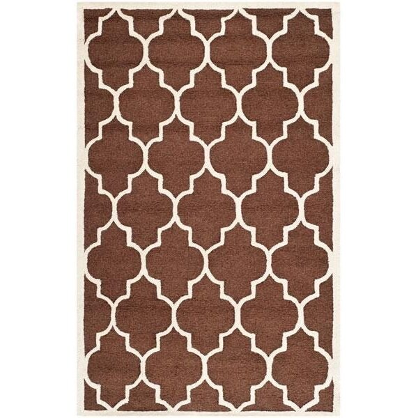 Safavieh 2 ft.-6 in. x 12 ft. Cambridge Hand Tufted Runner RugDark Brown & Ivory - CAM134H-212