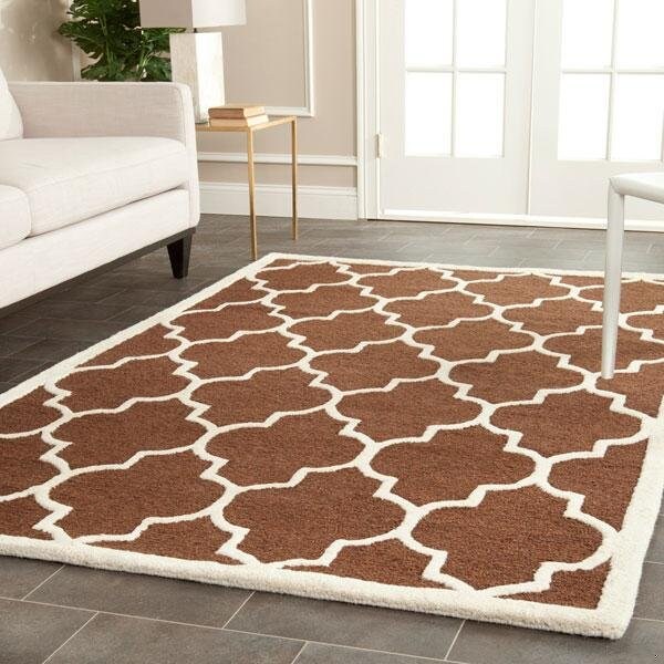 Safavieh 2 ft.-6 in. x 12 ft. Cambridge Hand Tufted Runner RugDark Brown & Ivory - CAM134H-212