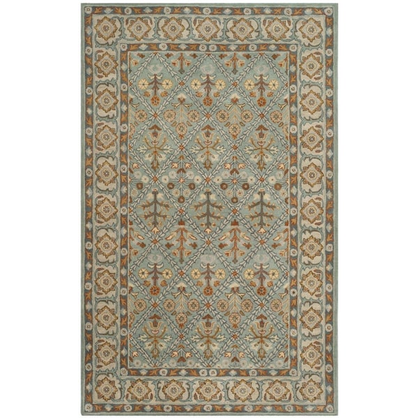 Safavieh Heritage Hand Tufted Rectangle RugCream & Blue 4 x 6 ft. - HG738A-4