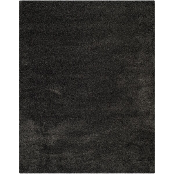 Safavieh 5 ft.-1 in. x 8 ft. Power Loomed Medium Rectangle Shag RugDark Grey - SG180-8484-5