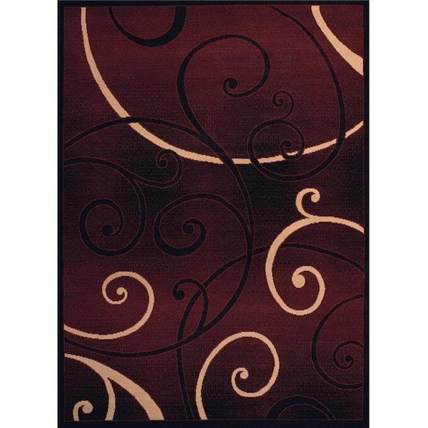 United Weavers United Weavers 851 10934 24 1 ft. 11 in. x 3 ft. 3 in. Dallas Bangles Accent Rug; Burgundy - 851 10934 24