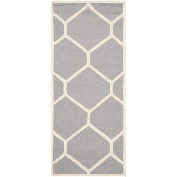 Safavieh Cambridge Medium Rectangle Area RugSilver & Ivory 5 x 8 ft. - CAM144D-5