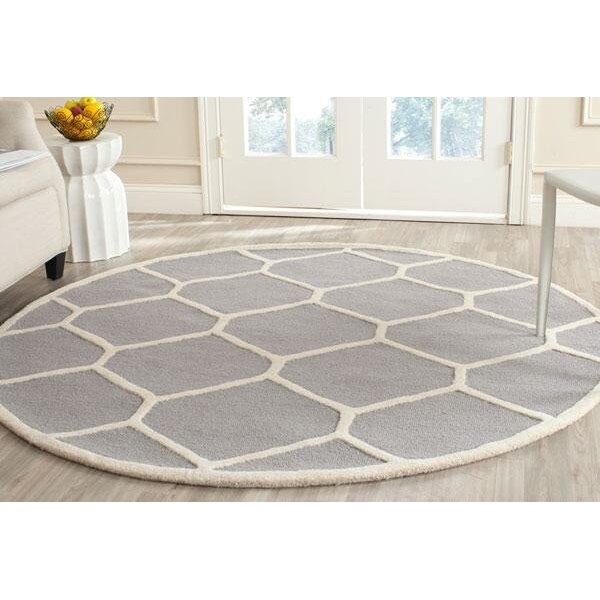 Safavieh Cambridge Medium Rectangle Area RugSilver & Ivory 5 x 8 ft. - CAM144D-5