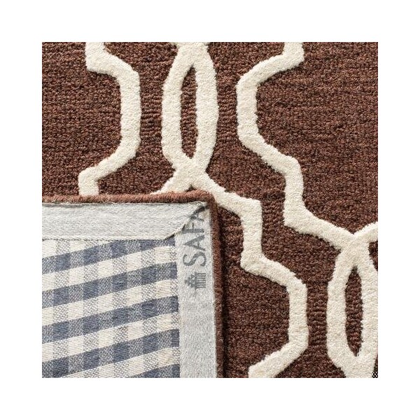 Safavieh Cambridge Hand Tufted Runner Rug- Dark Brown - Ivory- 2 ft. 6 in. x 6 ft. - CAM131H-26