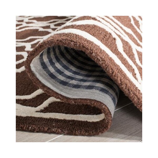 Safavieh Cambridge Hand Tufted Runner Rug- Dark Brown - Ivory- 2 ft. 6 in. x 6 ft. - CAM131H-26