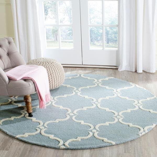 Safavieh Cambridge Hand Tufted Rectangle Rug- Blue - Ivory- 2 x 3 ft. - CAM703B-2