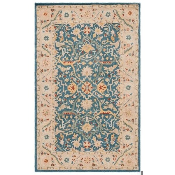 Safavieh 4 x 6 ft. Small Rectangle Traditional Antiquity- Blue Hand Tufted Rug - AT14E-4