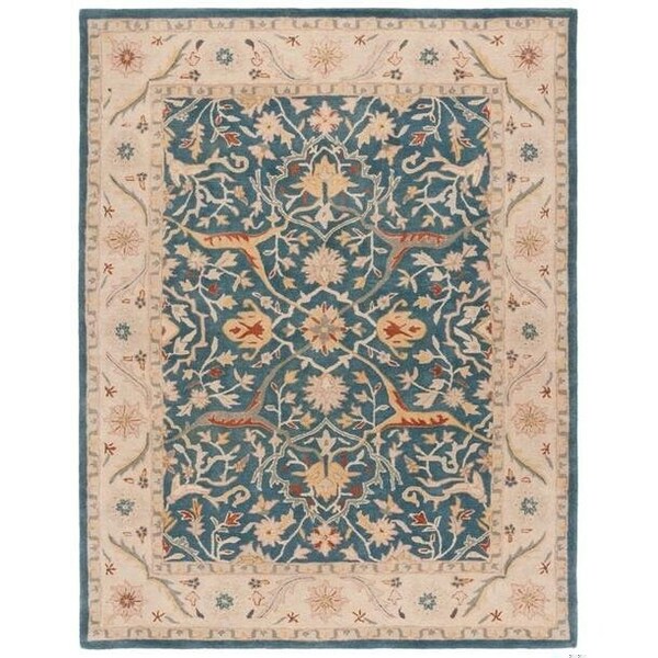 Safavieh 4 x 6 ft. Small Rectangle Traditional Antiquity- Blue Hand Tufted Rug - AT14E-4