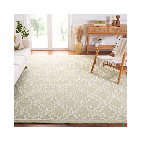 Safavieh Cambridge Hand Tufted Runner Rugs, Light Green and Ivory - 2 ft.-6 in. x 8 ft. - CAM131B-28
