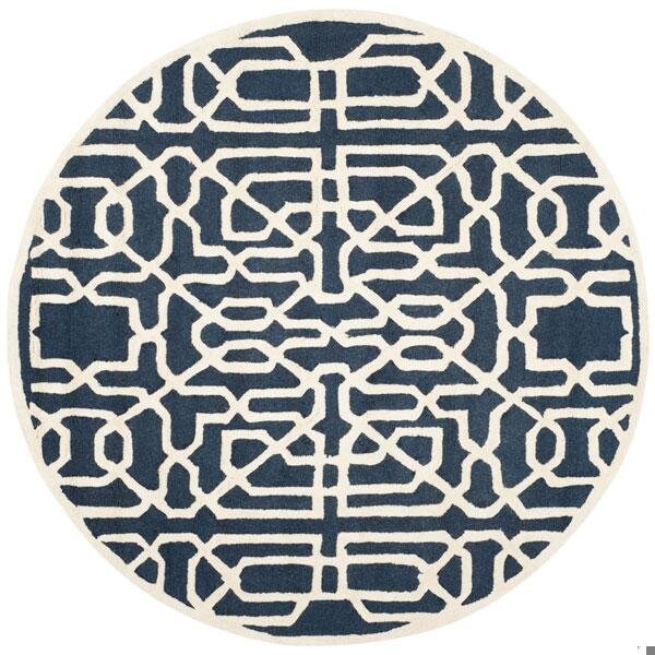 Safavieh Cambridge Small Rectangle Rugs, Navy and Ivory - 4 x 6 ft. - CAM570M-4