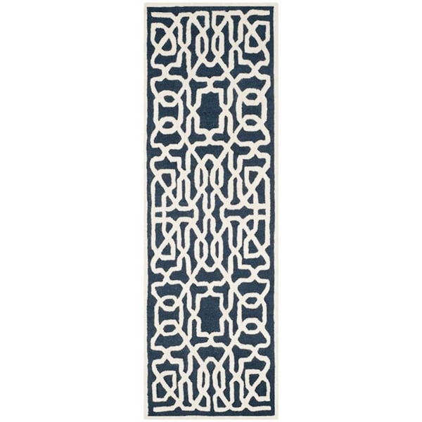 Safavieh Cambridge Small Rectangle Rugs, Navy and Ivory - 4 x 6 ft. - CAM570M-4