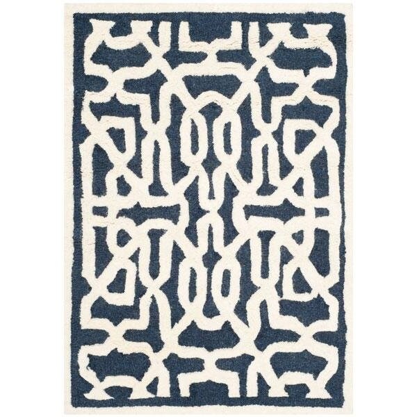Safavieh Cambridge Small Rectangle Rugs, Navy and Ivory - 4 x 6 ft. - CAM570M-4
