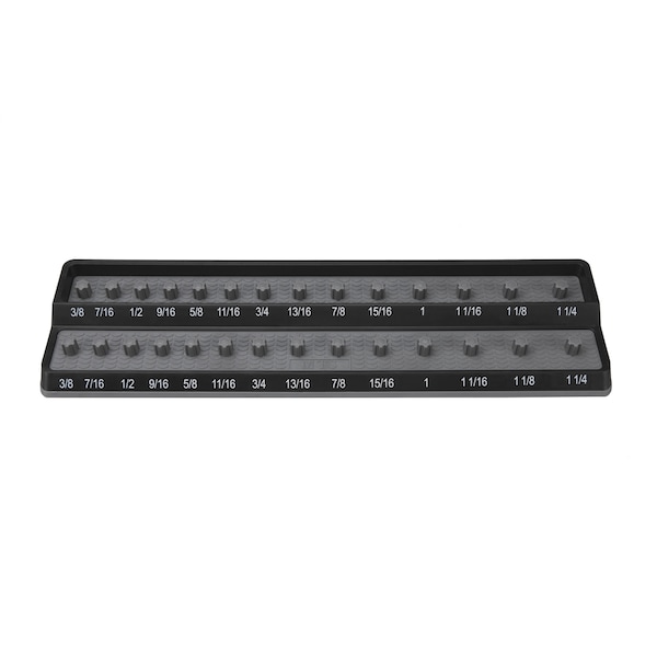 Mechanics Time Saver 1/2 in. Fractional SAE Peg Socket Holder, Gray - PSH50S-GRY