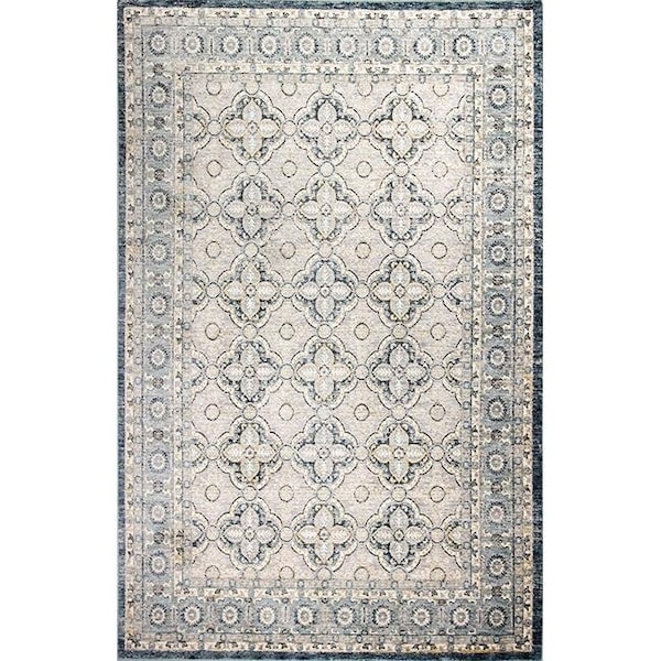 Bashian Bashian B128-GY-2.6X4.6-BR106 2 ft. 6 in. x 4 ft. 6 in. Bradford Collection Transitional Polyester Power Loom Area Rug; Grey - B128-GY-2.6X4.6-BR106