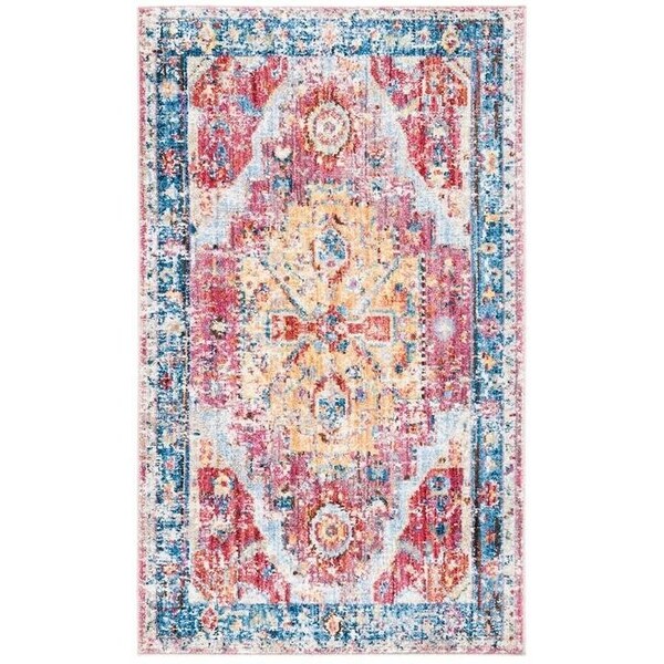Safavieh 9 x 12 ft. Bristol Rectangle Power Loomed Rug Red & Blue - BTL488S-9