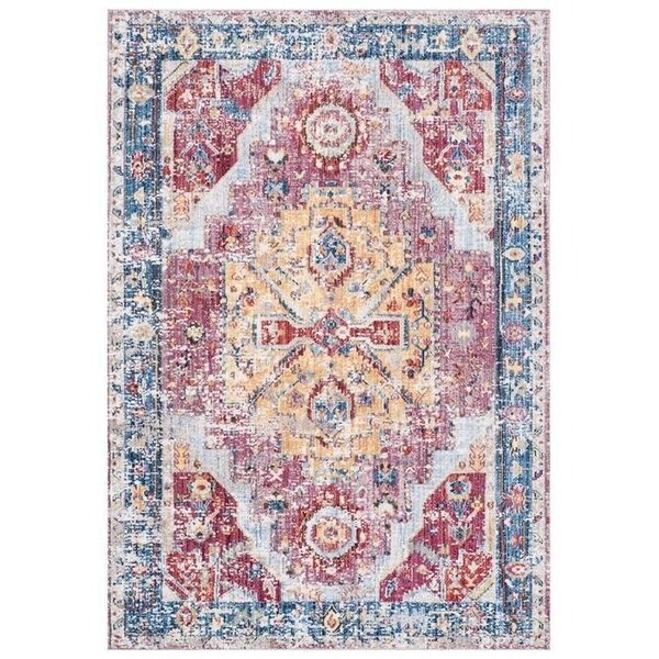 Safavieh 9 x 12 ft. Bristol Rectangle Power Loomed Rug Red & Blue - BTL488S-9