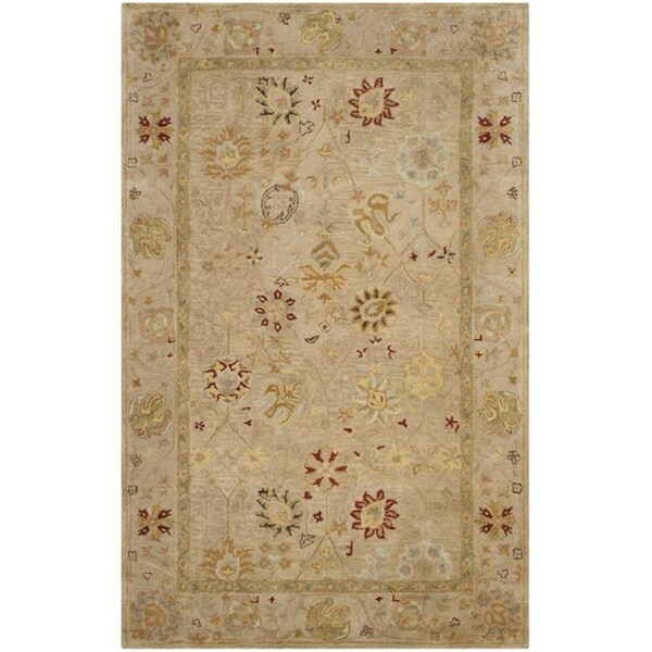 Safavieh 5 x 8 ft. Medium Rectangle Antiquity Hand Tufted RugTaupe & Beige - AT859B-5
