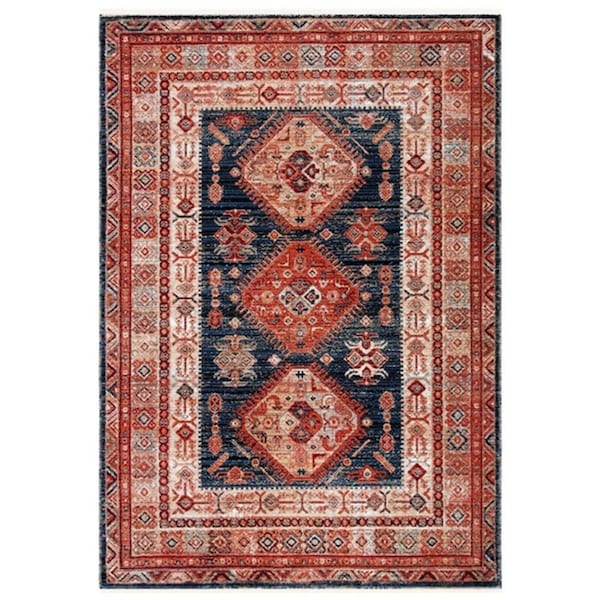 Safavieh 4 x 6 ft. Herat 379P Power Loomed Rectangle Area Rug Rust & Black - HRT379P-4
