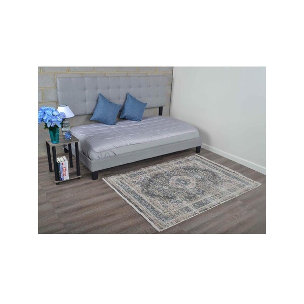 Jensendistributionservices 2 ft. x 3 ft. 10 in. Machine Woven Crossweave Polyester Oriental Rectangle Area Rug, Multi Color - MI1554679