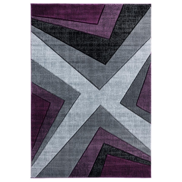Manmade 5 ft. 3 in. x 7 ft. 6 in. Bristol Zine Plum Rectangle Area Rug - MA2625538