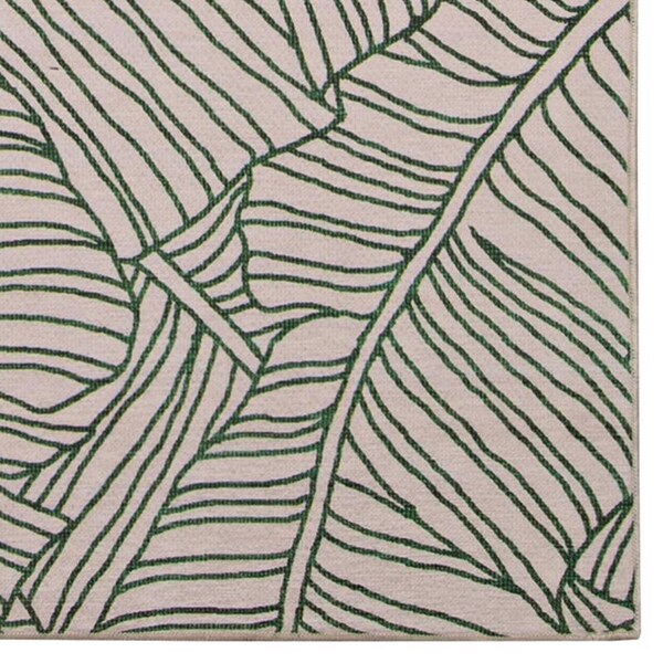 Linon Home Decor Linon Home Decor 7 ft. W X 5 ft. L Green/Ivory Largo Polyester Area Rug - RUGACEOW448