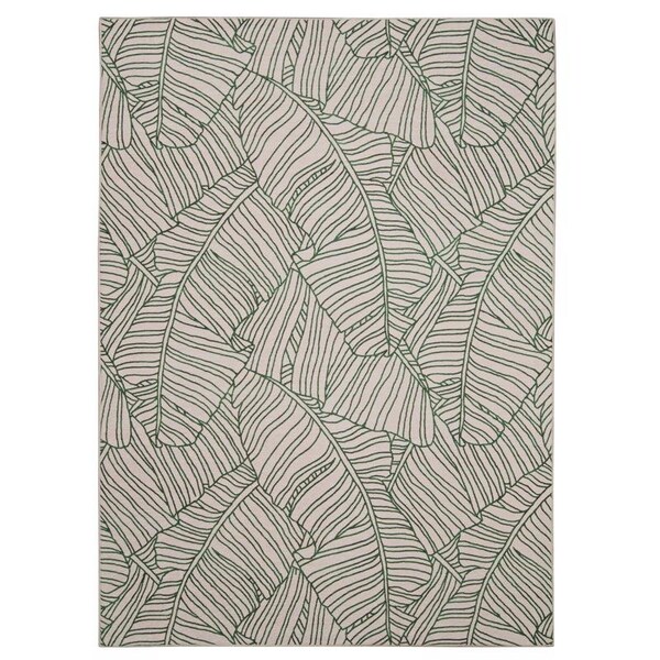 Linon Home Decor Linon Home Decor 7 ft. W X 5 ft. L Green/Ivory Largo Polyester Area Rug - RUGACEOW448