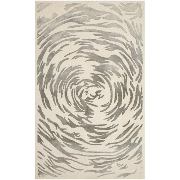 Safavieh Bella Hand Tufted Rectangle Rug, Ivory and Grey - 3 x 5 ft. - BEL128A-3