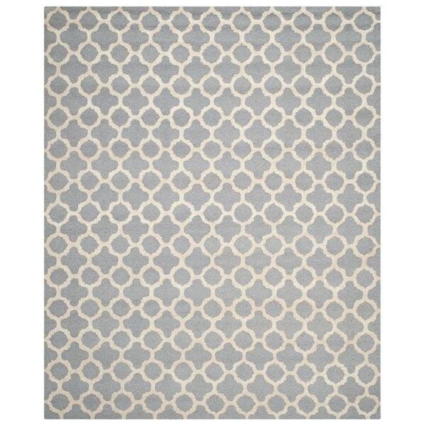 Safavieh Cambridge Hand Tufted Runner Rug- Silver - Ivory- 2 ft. 6 in. x 10 ft. - CAM130D-210
