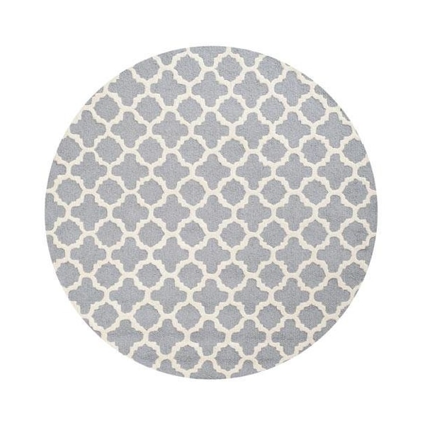 Safavieh Cambridge Hand Tufted Runner Rug- Silver - Ivory- 2 ft. 6 in. x 10 ft. - CAM130D-210