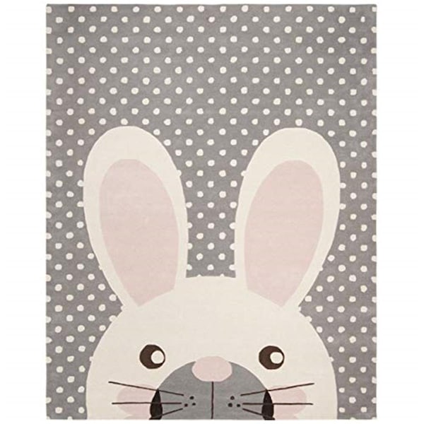 Safavieh 6 x 9 ft. Kids Rectangle Hand-Tufted Rug Gray & Ivory - SFK922F-6