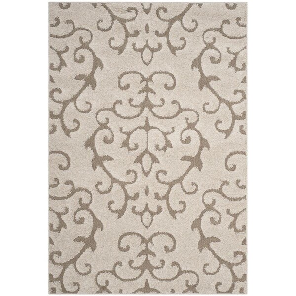 Safavieh 8 ft.6 in. x 12 ft. Power Loomed Large Rectangle Shag RugCream & Beige - SG470-1113-9