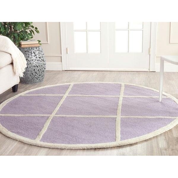 Safavieh Cambridge Hand Tufted Runner RugLavander & Ivory 2 ft.6 in. x 8 ft. - CAM136C-28