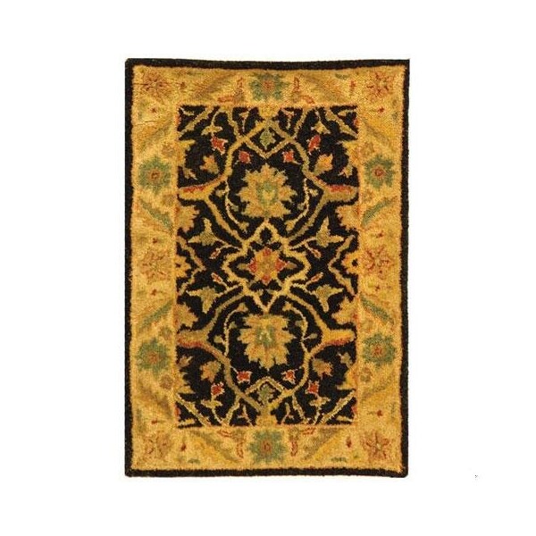 Safavieh 2 x 3 ft. Accent Traditional Antiquity- Black Hand Tufted Rug - AT14B-2