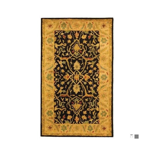Safavieh 2 x 3 ft. Accent Traditional Antiquity- Black Hand Tufted Rug - AT14B-2