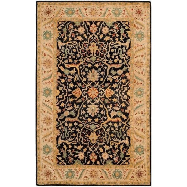 Safavieh 2 x 3 ft. Accent Traditional Antiquity- Black Hand Tufted Rug - AT14B-2
