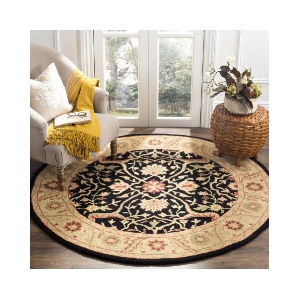 Safavieh 2 x 3 ft. Accent Traditional Antiquity- Black Hand Tufted Rug - AT14B-2