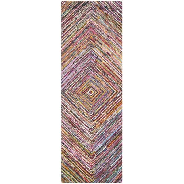 Safavieh Nantucket Hand Tufted Rectangle Rug- Multi- 2 ft. 3 in. x 10 ft. - NAN513A-210