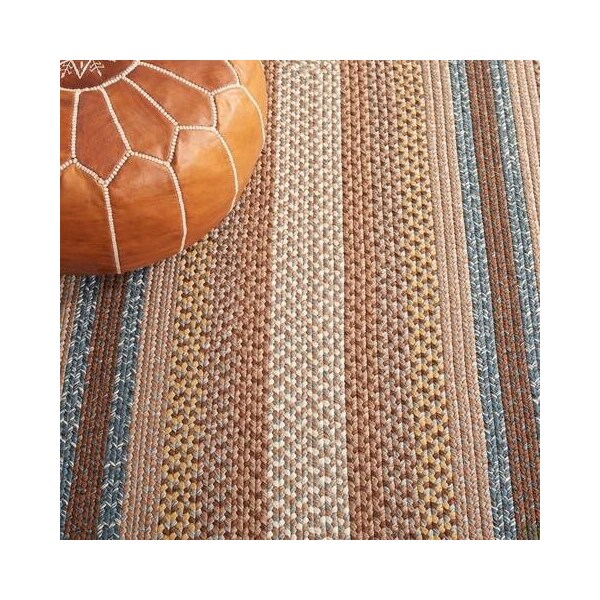 Safavieh 9 X 12 Ft. Oval Braided- Brown And Multi Hand Made Rug - BRD313A-9OV