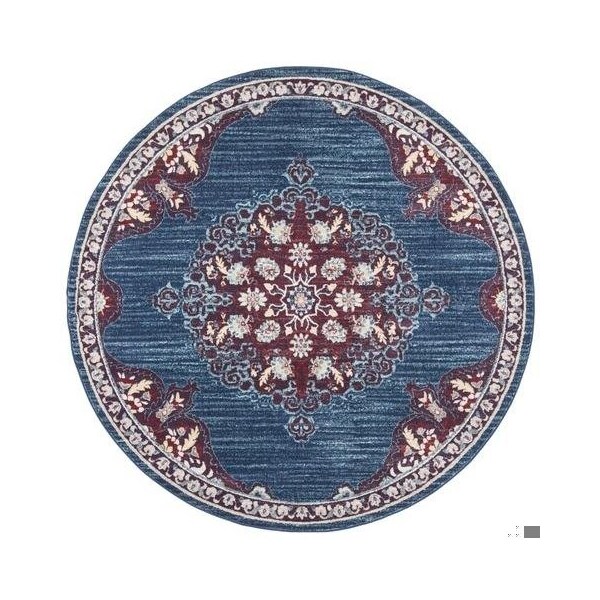 Safavieh 5 ft. 3 in. x 7 ft. 6 in. Brentwood Power-Loomed Rectangle Rug Navy & Burgundy - BNT867P-5