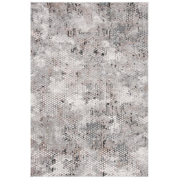 Safavieh 8 x 10 ft. Invista Contemporary Rectangle Power Loomed Area Rug, Beige & Grey - INV603B-8